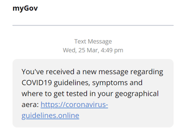 Coronavirus message